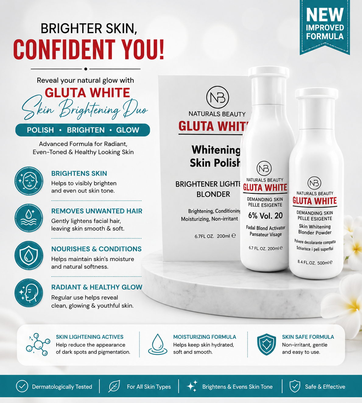 Naturals Beauty Gluta White Whitening Skin Polish