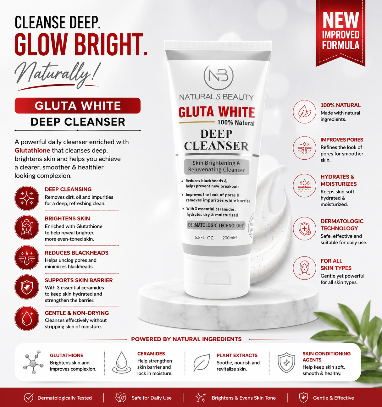 Naturals Beauty Gluta White Deep Cleanser